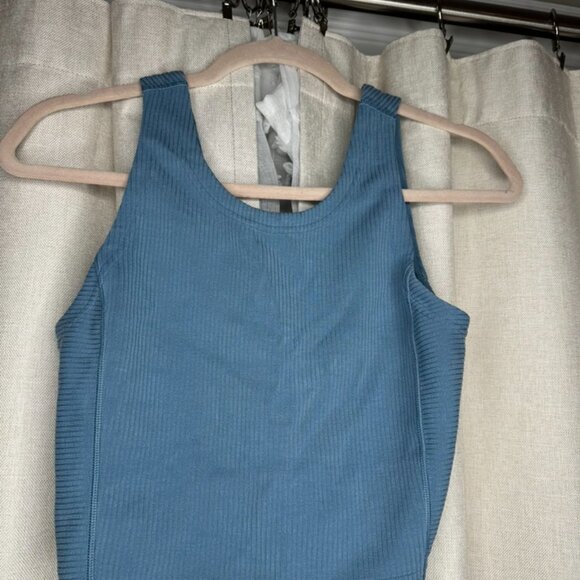 Lululemon Ribbed Softstreme Cropped Tank Top – Utility Blue - Picture 3 of 5